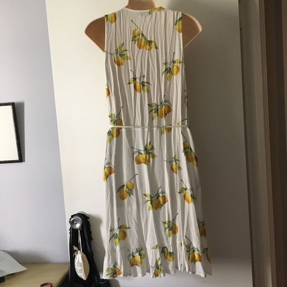RAILS Lemon Print Ruffle Trim Wrap MADISON Dress S - Picture 6 of 9